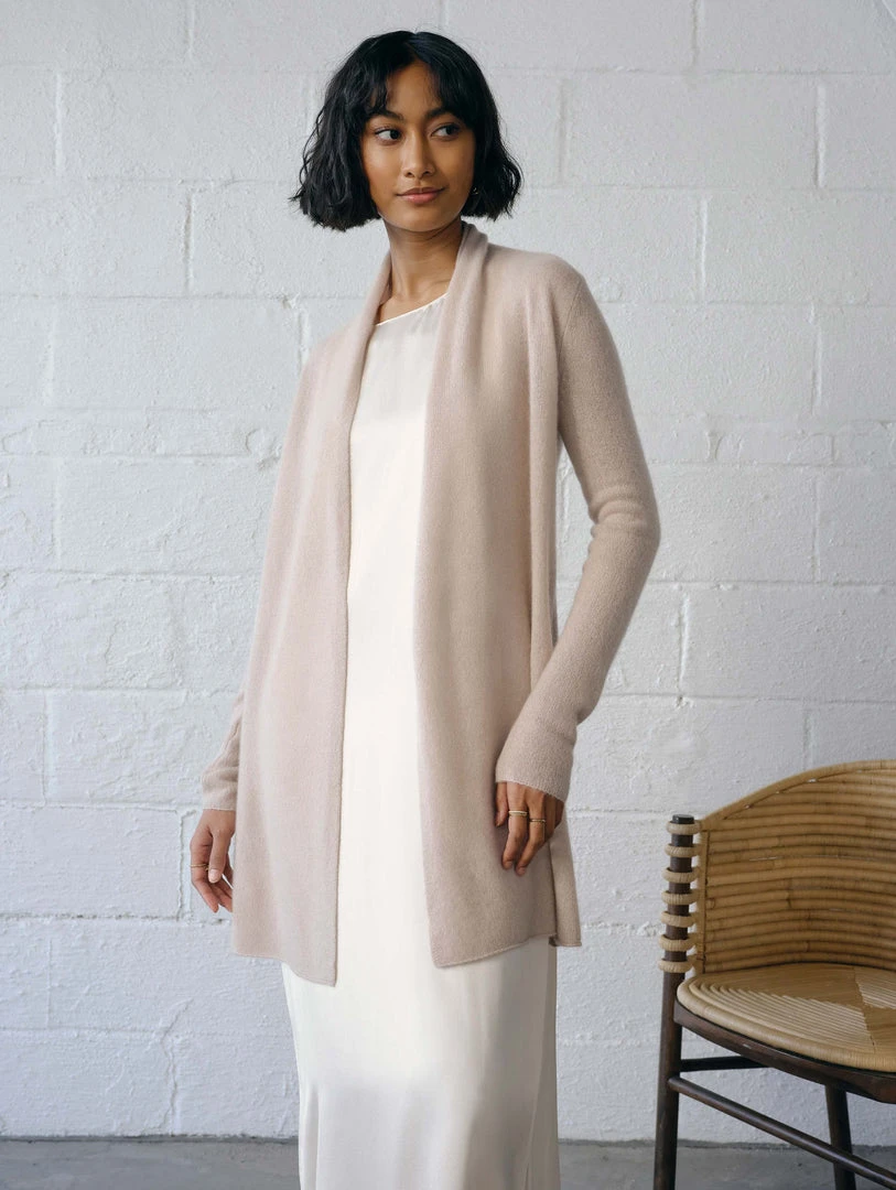 White + Warren Essential Cashmere Trapeze Cardigan Cardigans