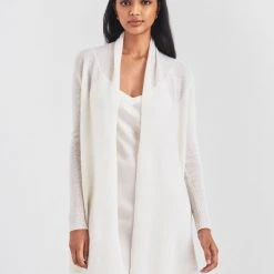 White + Warren Essential Cashmere Trapeze Cardigan