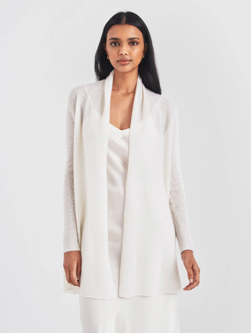 White + Warren Essential Cashmere Trapeze Cardigan