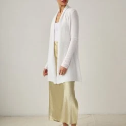 White + Warren Essential Cashmere Trapeze Cardigan