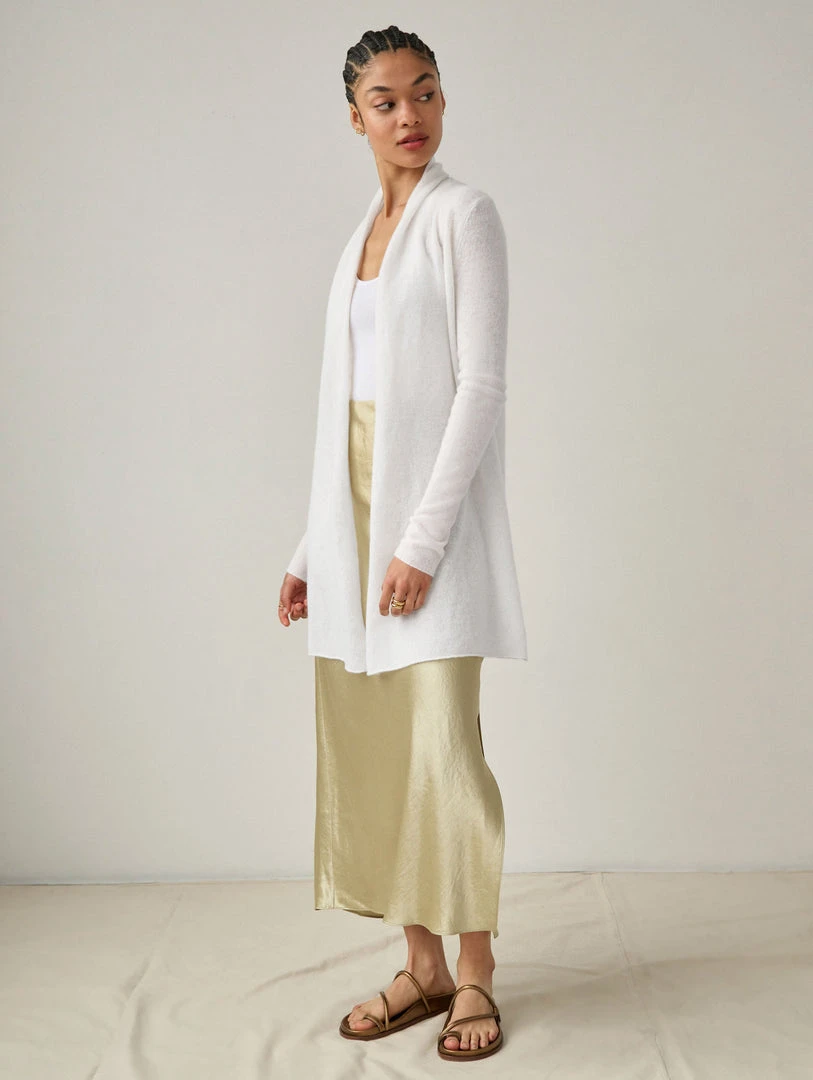 White + Warren Essential Cashmere Trapeze Cardigan