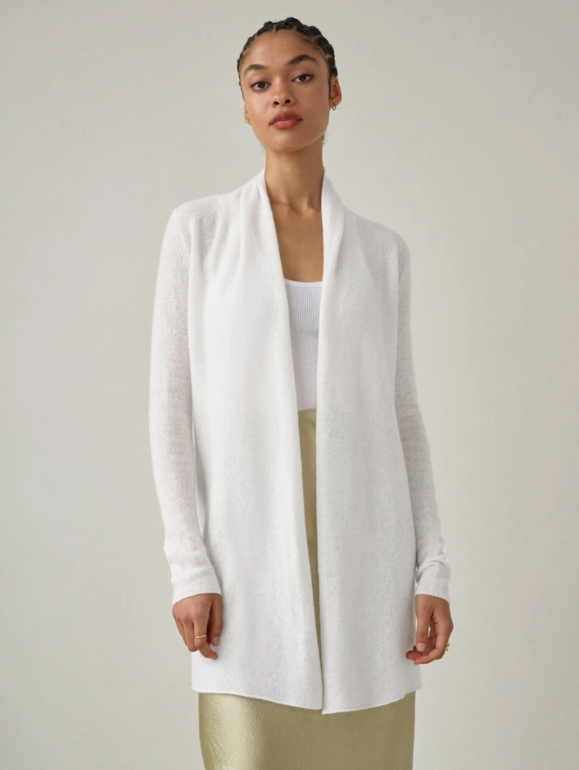 White + Warren Essential Cashmere Trapeze Cardigan