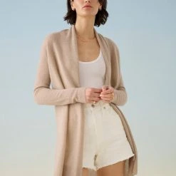 White + Warren Essential Cashmere Trapeze Cardigan