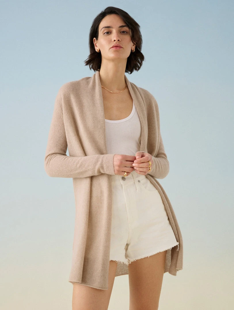 White + Warren Essential Cashmere Trapeze Cardigan