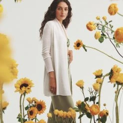 White + Warren Essential Cashmere Trapeze Cardigan