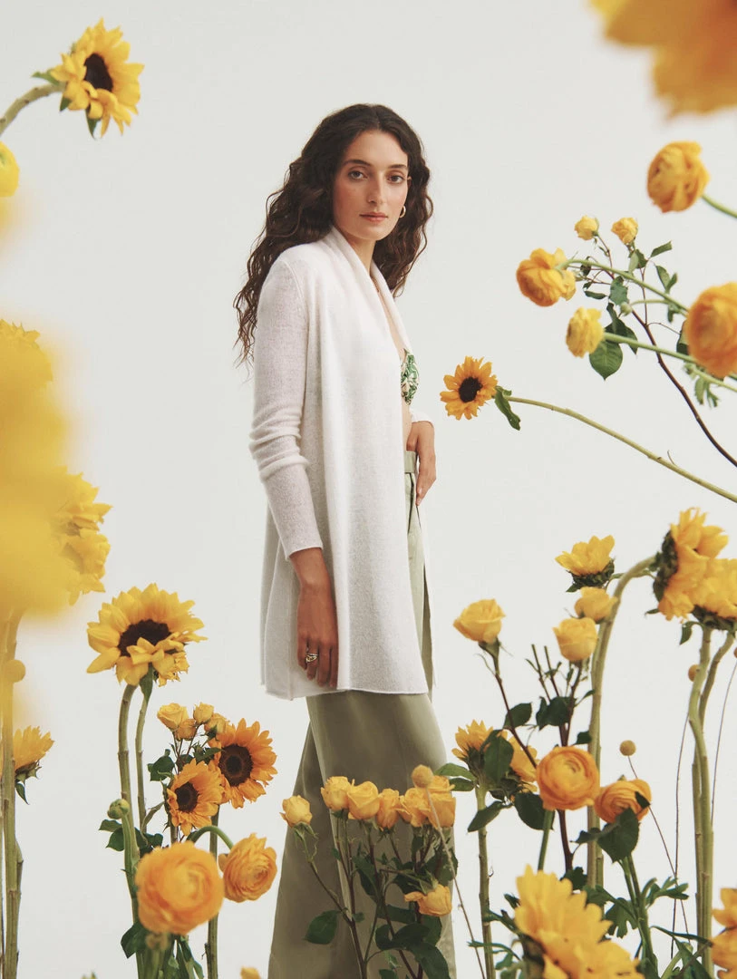 White + Warren Essential Cashmere Trapeze Cardigan