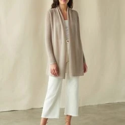White + Warren Essential Cashmere Trapeze Cardigan Cardigans