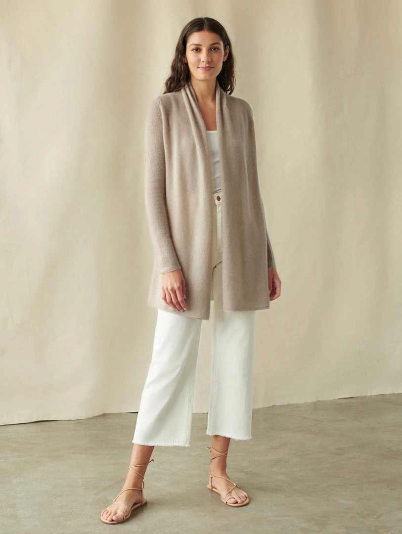 White + Warren Essential Cashmere Trapeze Cardigan Cardigans