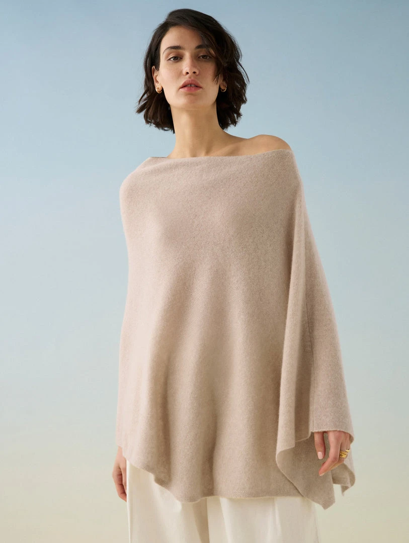 White + Warren Summer Staples Cashmere Two Way Angled Topper