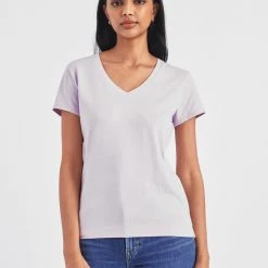 White + Warren Cotton Modal V Neck Tee Tops + Tees