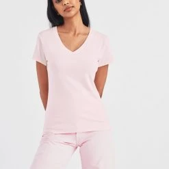 White + Warren Cotton Modal V Neck Tee