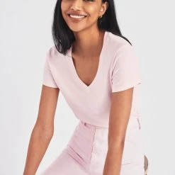 White + Warren Cotton Modal V Neck Tee