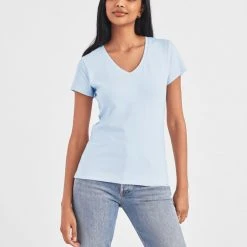 White + Warren Cotton Modal V Neck Tee