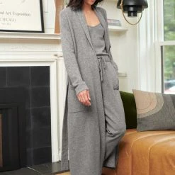 White + Warren Long Cashmere Robe Cardigans