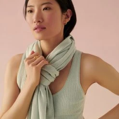 White + Warren Linen Blend Ribbed Tank