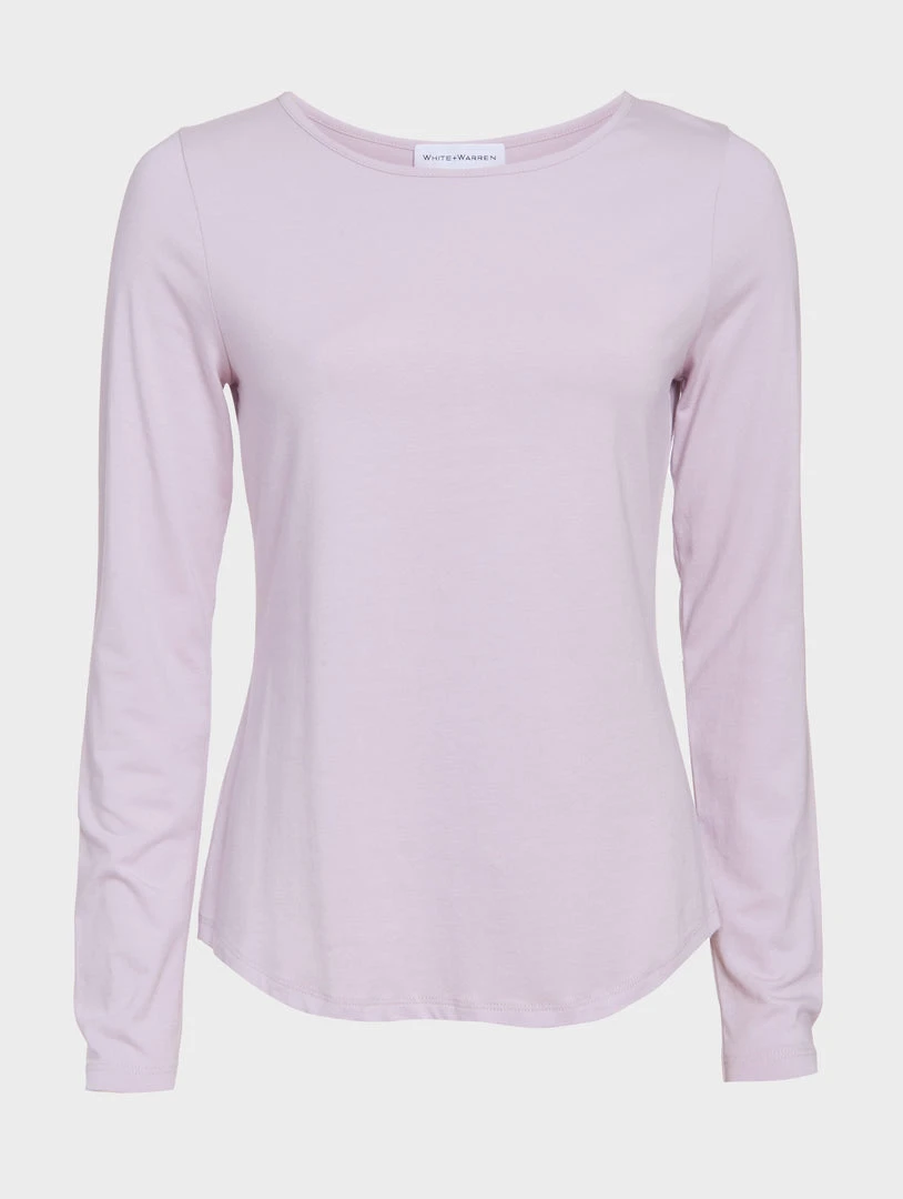 White + Warren Cotton Modal Boatneck Tee