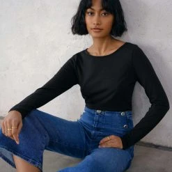 White + Warren Tops + Tees Cotton Modal Boatneck Tee