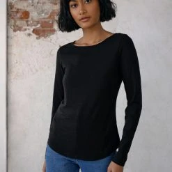 White + Warren Tops + Tees Cotton Modal Boatneck Tee