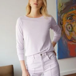 White + Warren Cotton Modal Boatneck Tee