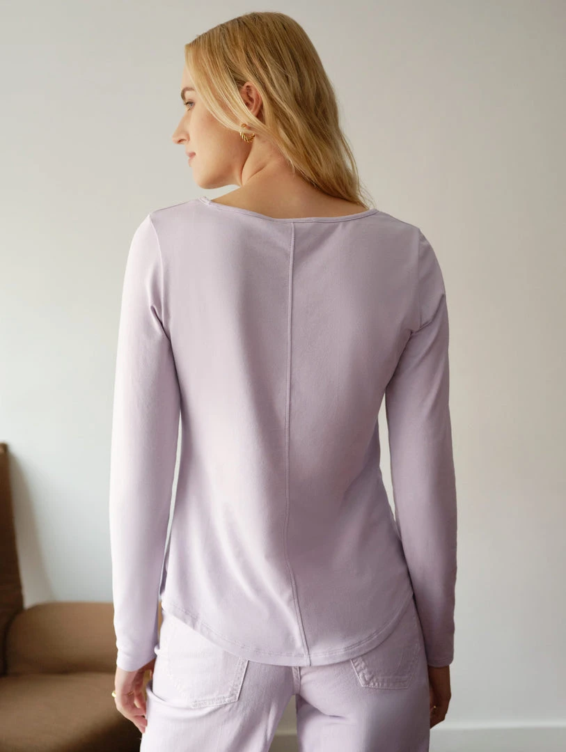 White + Warren Cotton Modal Boatneck Tee