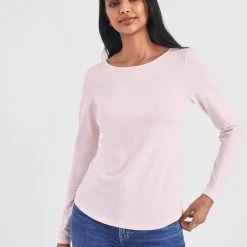 White + Warren Cotton Modal Boatneck Tee Tops + Tees