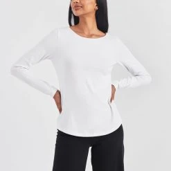 White + Warren Tops + Tees Cotton Modal Boatneck Tee