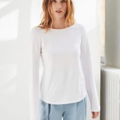 White + Warren Tops + Tees Cotton Modal Boatneck Tee
