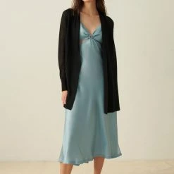 White + Warren Linen Blend Open Cardigan Cardigans