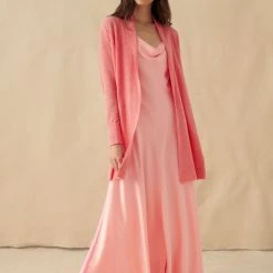 White + Warren Linen Blend Open Cardigan