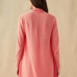 White + Warren Linen Blend Open Cardigan