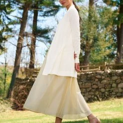 White + Warren Linen Blend Open Cardigan Celebration Shop