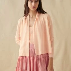 White + Warren Linen Blend Cropped Open Cardigan Vacation Wardrobe