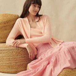 White + Warren Linen Blend Cropped Open Cardigan Vacation Wardrobe