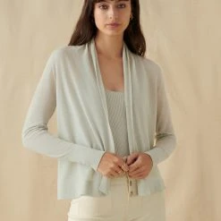 White + Warren Linen Blend Ribbed Tank