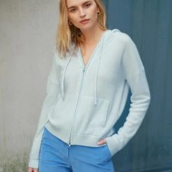 White + Warren Cardigans Cashmere Zip Up Hoodie