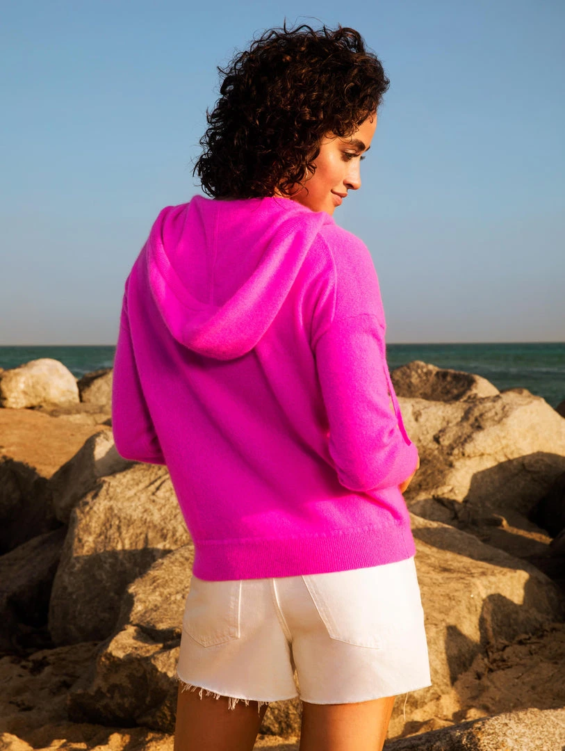 White + Warren Cashmere Zip Up Hoodie Almost Gone