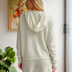White + Warren Cardigans Cashmere Zip Up Hoodie