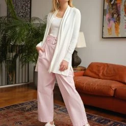 White + Warren Cardigans Cotton Long Open Cardigan