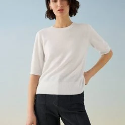 White + Warren Summer Staples Essential Cashmere Tee