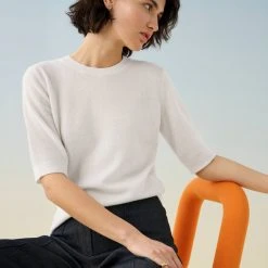 White + Warren Summer Staples Essential Cashmere Tee