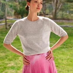 White + Warren Essential Cashmere Tee Celebration Shop