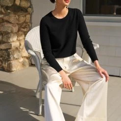 White + Warren Best-Sellers Essential Cashmere Shrunken Crewneck