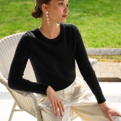 White + Warren Best-Sellers Essential Cashmere Shrunken Crewneck