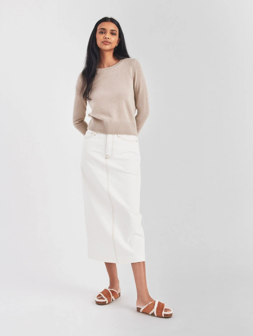 White + Warren Sweaters Essential Cashmere Shrunken Crewneck