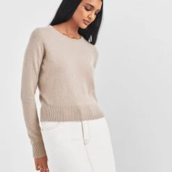 White + Warren Sweaters Essential Cashmere Shrunken Crewneck