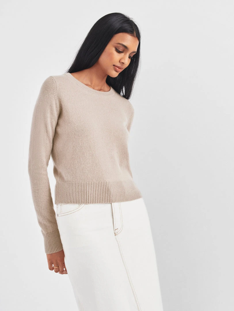 White + Warren Sweaters Essential Cashmere Shrunken Crewneck