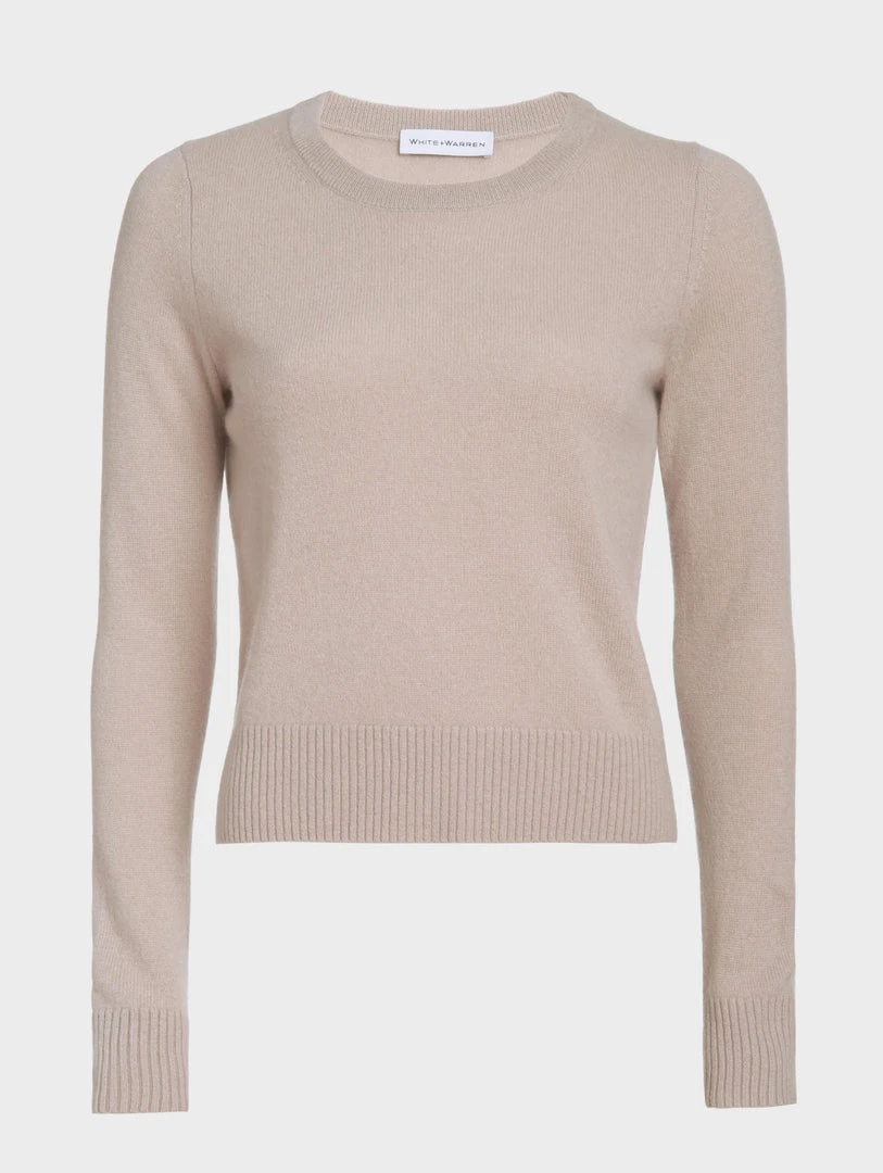 White + Warren Sweaters Essential Cashmere Shrunken Crewneck
