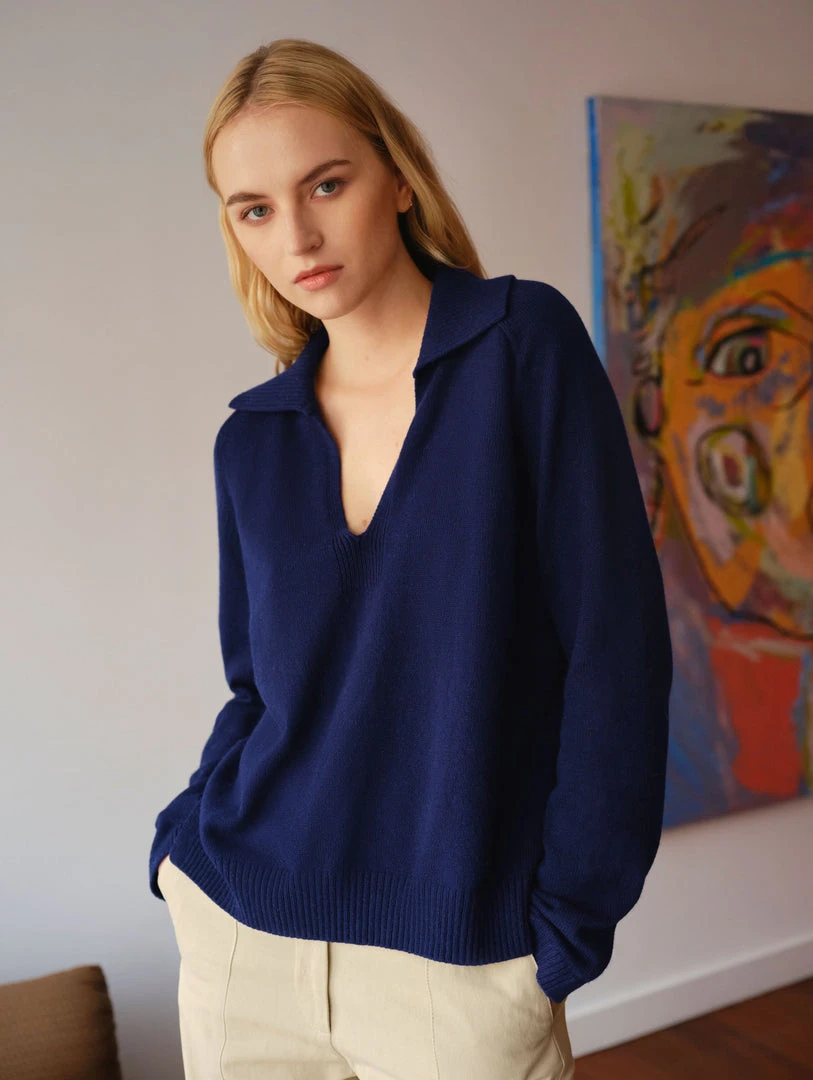 White + Warren Cotton Long Sleeve Polo Almost Gone