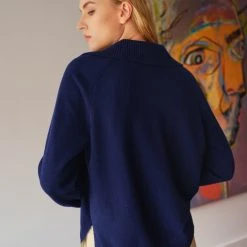 White + Warren Cotton Long Sleeve Polo Almost Gone