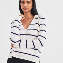 White + Warren Cotton Long Sleeve Polo